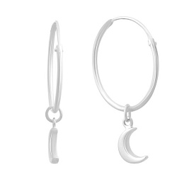 Silver earrings without stones