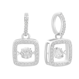 Silver pendant with phianites