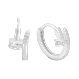 Silver Earrings with Fianites