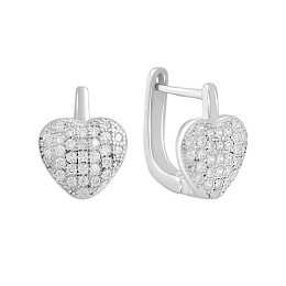 Silver Earrings with Fianites