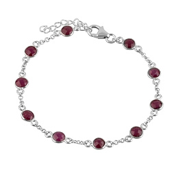Срібний браслет з рубіном 7,116 карата