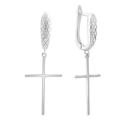 Silver earrings without stones