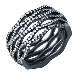 Silver Ring with Fianites