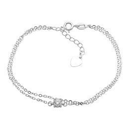 Серебряный браслет с фианитами