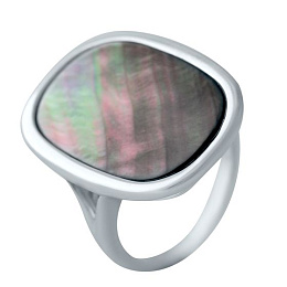 Silver ring with mother-of-pearl 4.078ct