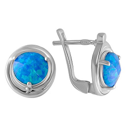 Silver earrings with opal 1.567ct