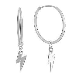 Silver earrings without stones