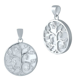 Silver pendant with mother-of-pearl