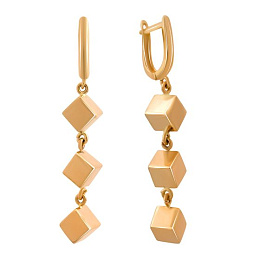 Золотые серьги без камней