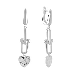 Silver earrings without stones