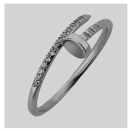 Золотое кольцо с фианитами 0.13ct