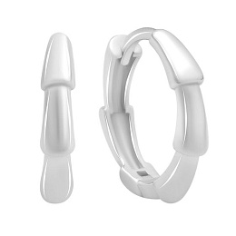 Silver earrings without stones