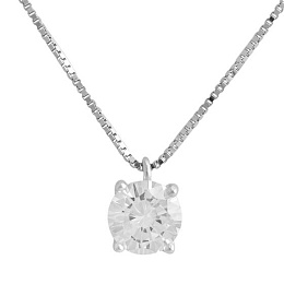 Срібне кольє з фіанітами