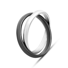 Silver ring with ceramics