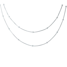 Silver necklace without stones