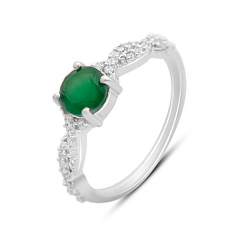 Silver ring with agate (1.085 carats)