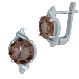 Серебряные серьги с султанитом