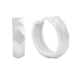 Silver earrings without stones