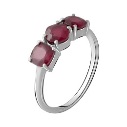 Серебряное кольцо с рубином 2.403ct