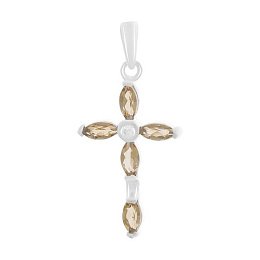 Silver cross with sultanite 1.365ct