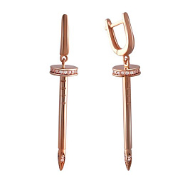 Gold Earrings with 0.6ct Phianites
