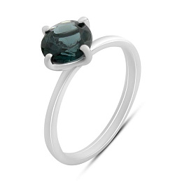 Silver ring with topaz London Blue 1.558ct