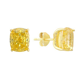 Срібні сережки з фіанітами