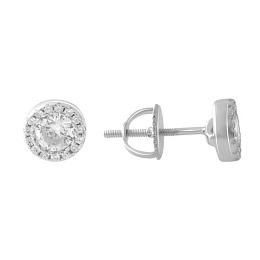 Silver Earrings with Fianites