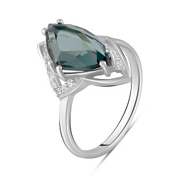 Серебряное кольцо с топазом Лондон Блю 2.935ct