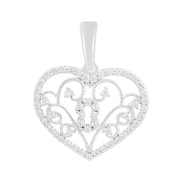 Gold pendant with 0.52ct cubic zirconia stones