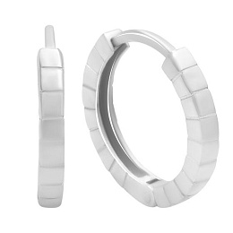 Silver earrings without stones