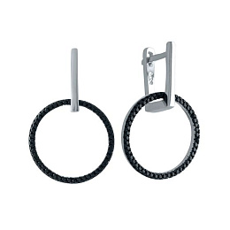 Silver Earrings with Fianites