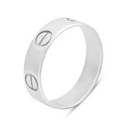 Silver ring without stones