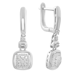 Срібні сережки з фіанітами