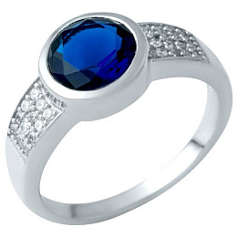 Серебряное кольцо с сапфиром nano 1.702ct