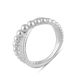 Silver Ring with Fianites