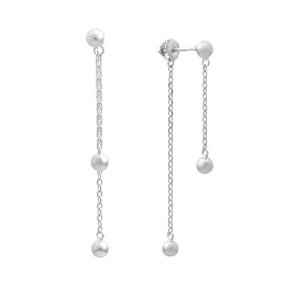Silver earrings without stones