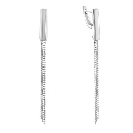 Silver earrings without stones