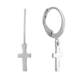 Silver earrings without stones