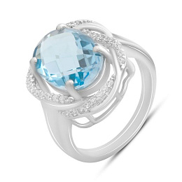 Серебряное кольцо с топазом 6.5ct