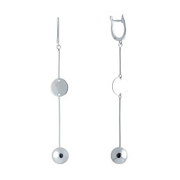 Silver earrings without stones