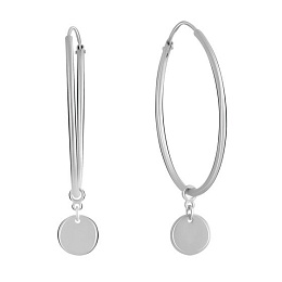 Срібні сережки без каменів