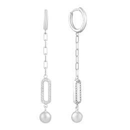 Silver Earrings with Fianites