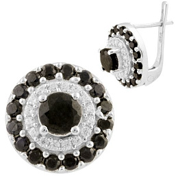 Срібні сережки з сапфіром 3.105ct