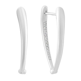 Silver Earrings with Fianites