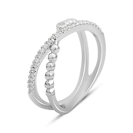 Silver Ring with Fianites
