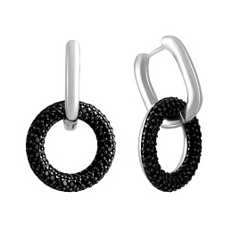 Срібні сережки з фіанітами