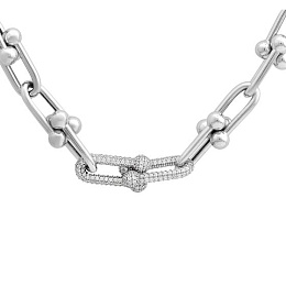 Серебряное колье с фианитами 1.81ct