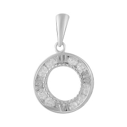 Silver pendant with phianites