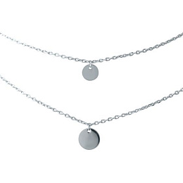 Silver necklace without stones